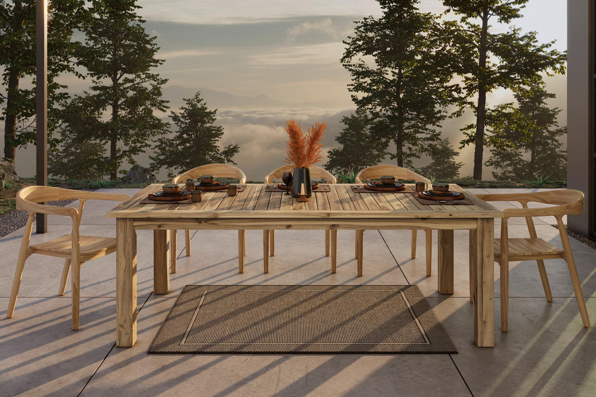 GARTENTISCH 220/110/76 cm  - Akaziefarben, Basics, Holz (220/110/76cm) - Ambia Garden