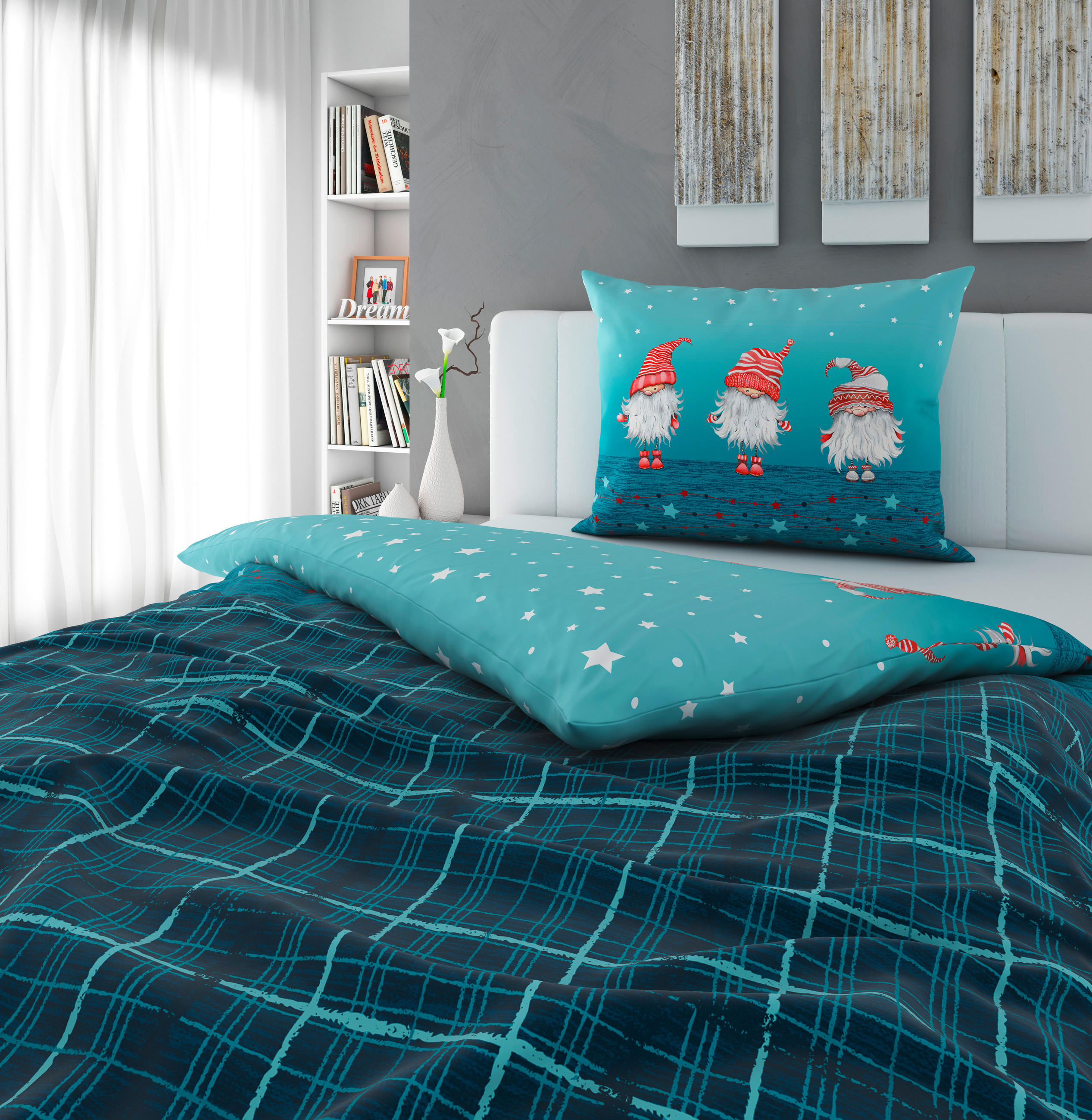 POVLEČENÍ, flanel, modrá, 140/200 cm - modrá, Konvenční, textil (140/200cm) - Esposa