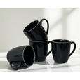 KAFFEEBECHERSET Bastia noro 4-teilig  - Schwarz, Trend, Keramik - Novel