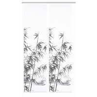 FLÄCHENVORHANG  2 Stück  halbtransparent  60/245 cm   - Grau Hochglanz/Weiß, Natur, Textil (60/245cm)