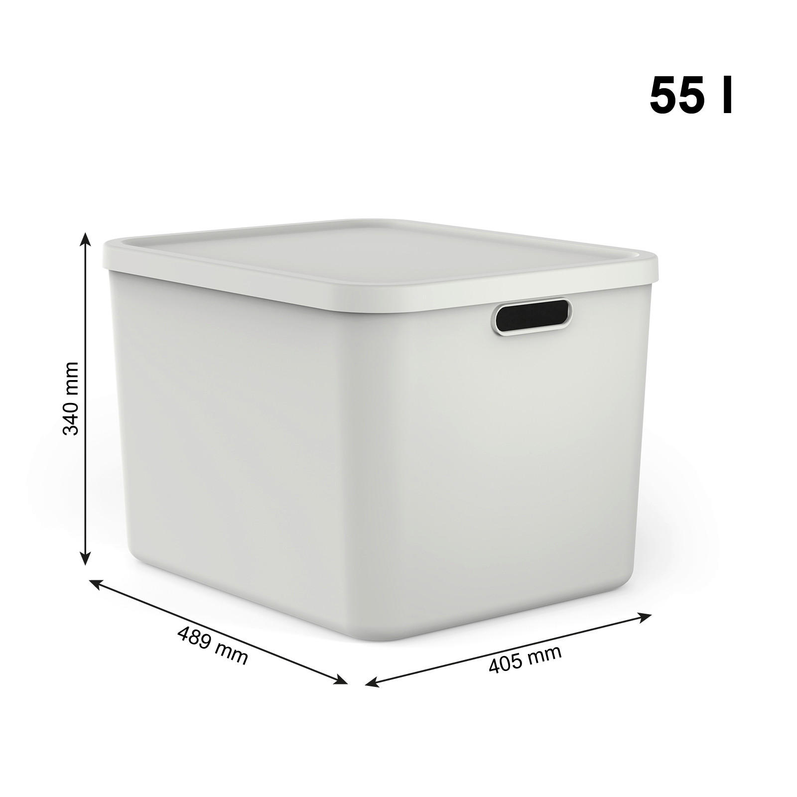 AUFBEWAHRUNGSBOX Albula  - Weiß, KONVENTIONELL, Kunststoff (48,9/40,5/34cm) - Rotho