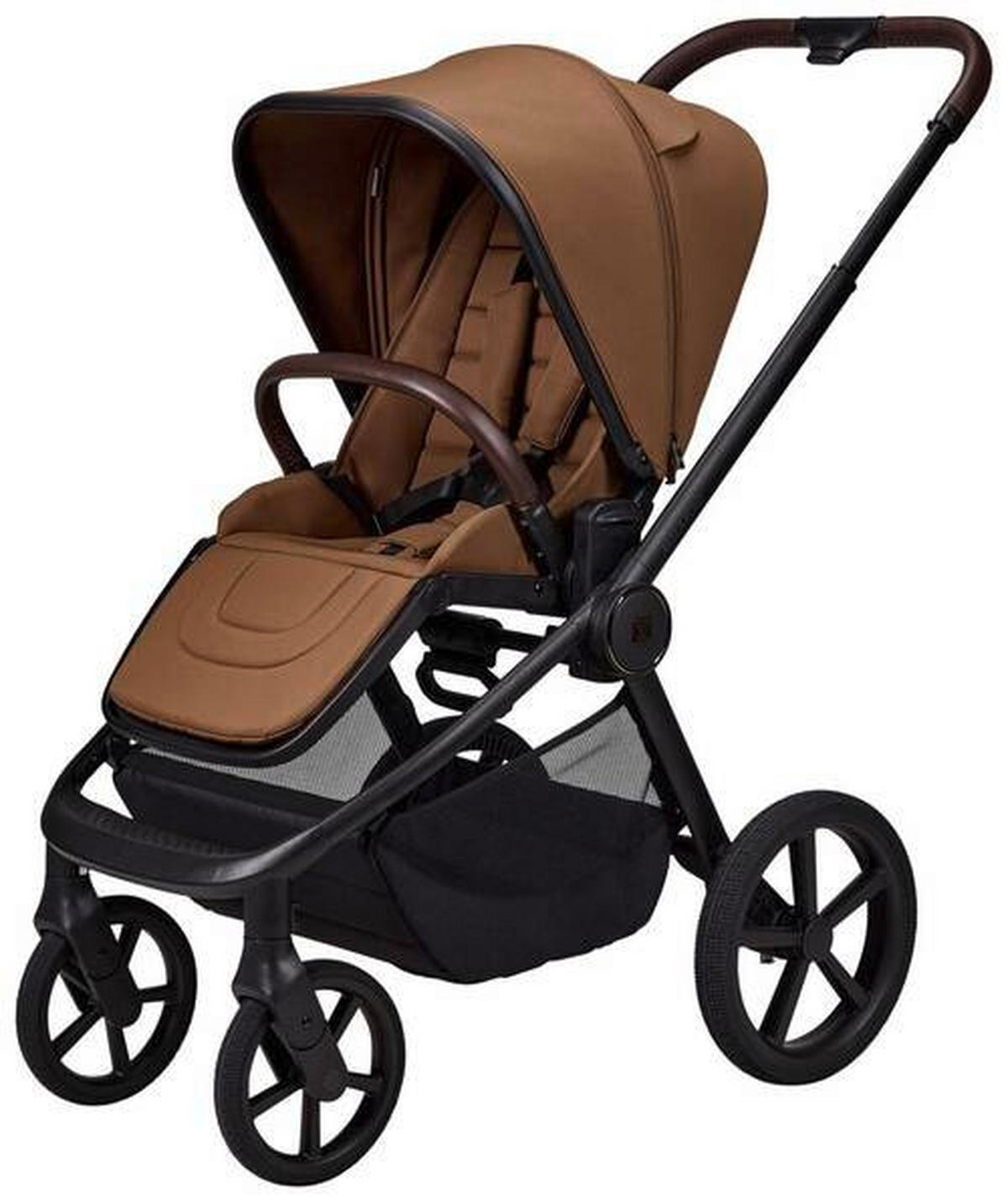 KOMBIKINDERWAGEN  Resea Fold  cognac  - Cognac/Schwarz, Basics, Textil/Metall (116/57/94cm) - Moon