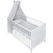 GITTERBETT-KOMPLETTSET King Weiß - Weiß, Basics (140/70cm) - MY BABY LOU