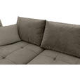 ECKSOFA Taupe Cord  - Taupe/Schwarz, KONVENTIONELL, Holz/Textil (202/298cm) - Carryhome