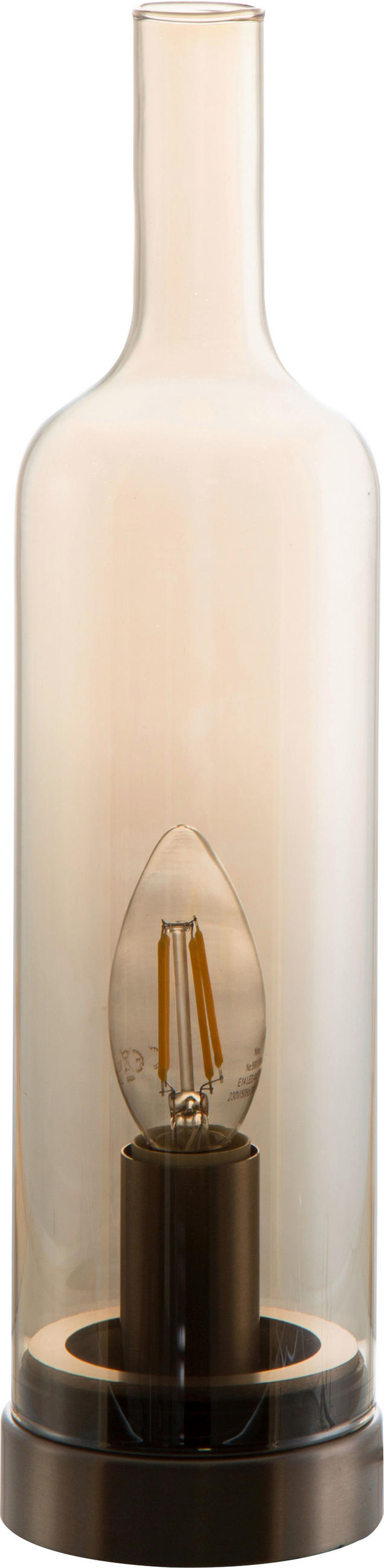 TISCHLEUCHTE 8,5/33 cm   - Bernsteinfarben, Basics, Glas/Metall (8,5/33cm) - Boxxx