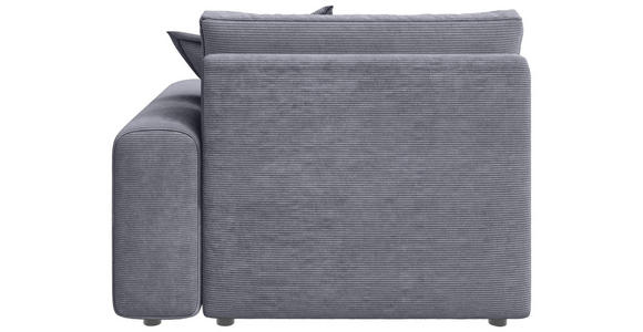 BIGSOFA Cord Dunkelgrau  - Dunkelgrau/Schwarz, MODERN, Kunststoff/Textil (117/93/190cm) - Carryhome