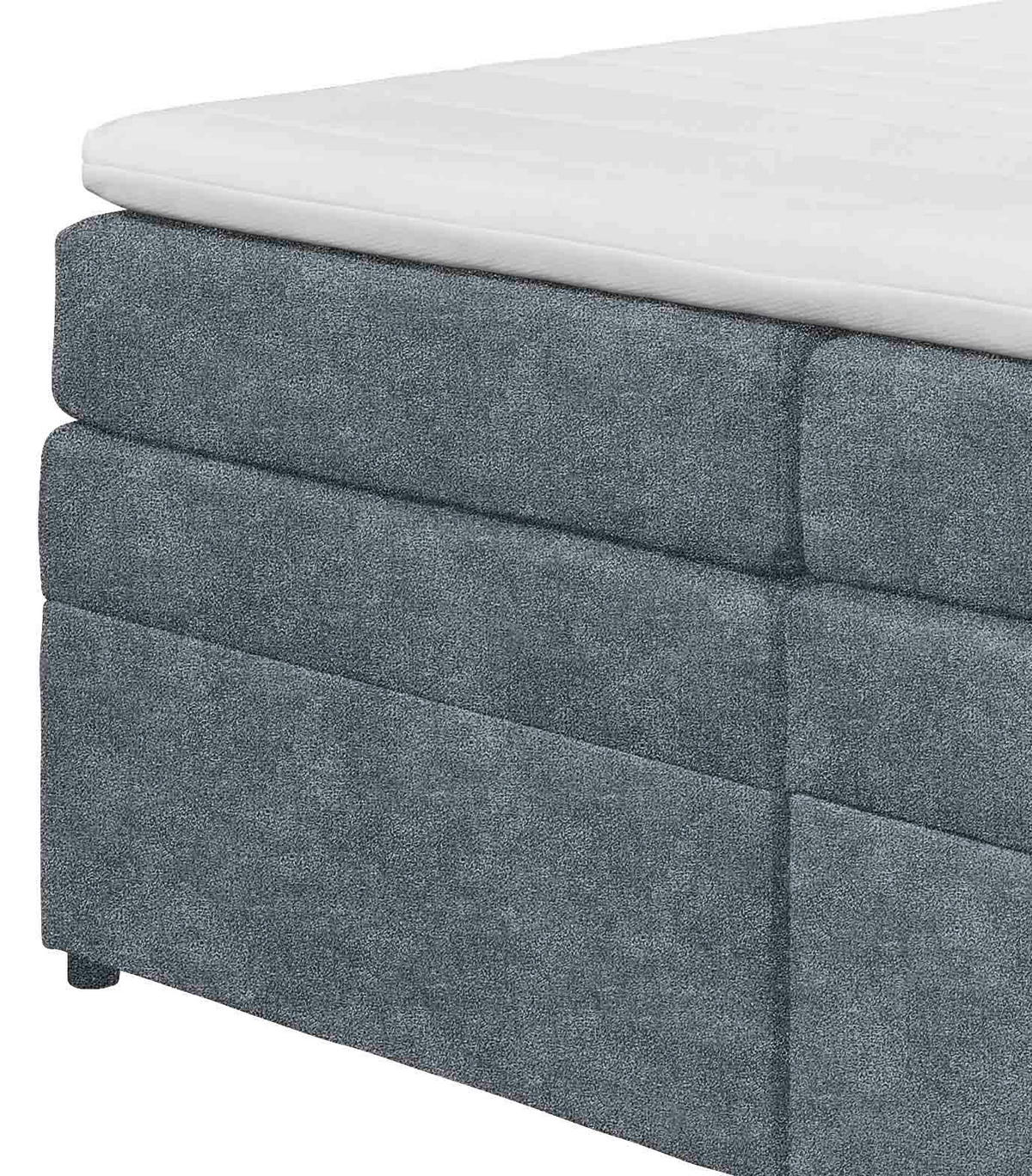 BOXSPRING-ÁGY 180/200 cm  antracit  - antracit, Konventionell, műanyag/textil (180/200cm) - MID.YOU