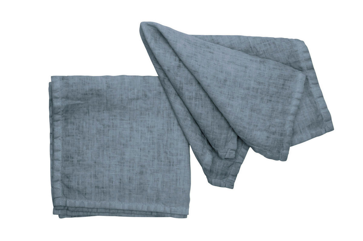 SERVIETTE  40/40 cm   - Blau, Basics, Textil (40/40cm) - Pichler