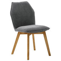 STUHL in Textil, Holz Anthrazit  - Eichefarben/Anthrazit, Design, Holz/Textil (49/87/63cm) - Livetastic