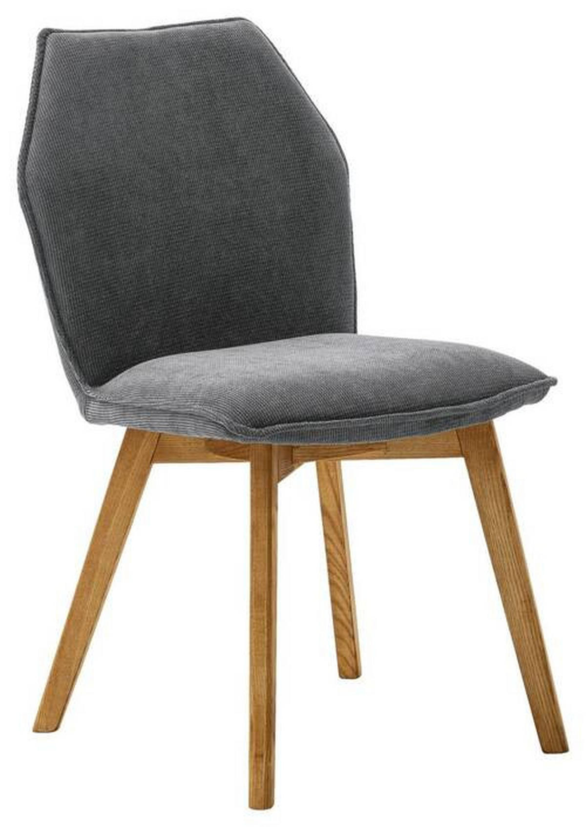 STUHL in Textil, Holz Anthrazit  - Eichefarben/Anthrazit, Design, Holz/Textil (49/87/63cm) - Livetastic