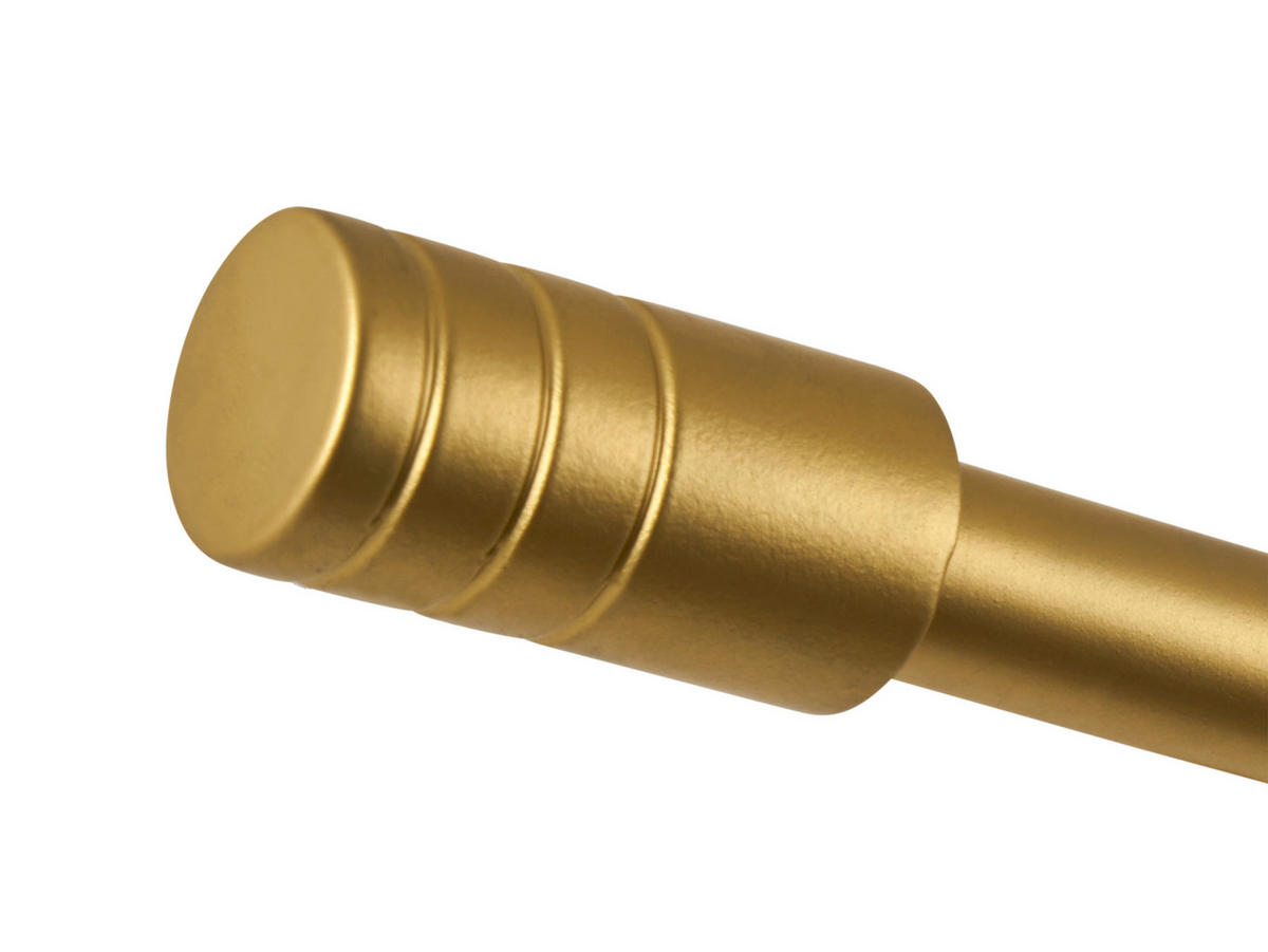 VORHANGSTANGENSET  120 cm  - Goldbraun, Basics, Metall (120cm)