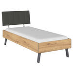 BETT 90/200 cm  in Eiche Artisan  - Eiche Artisan/Grau, Design, Holzwerkstoff/Textil (90/200cm) - Carryhome