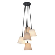VISEČA SVETILKA - bež/rjava, Konvencionalno, tekstil (35/95cm)
