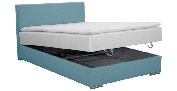 BOXBETT 140/200 cm  in Petrol  - Chromfarben/Petrol, KONVENTIONELL, Kunststoff/Textil (140/200cm) - Carryhome