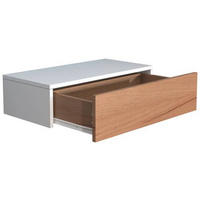 NACHTKÄSTCHEN in Weiß, Eichefarben  - Eichefarben/Weiß, MODERN, Holzwerkstoff (60/15/30cm) - MID.YOU