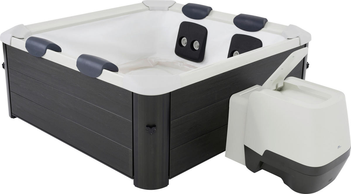 WHIRLPOOL MSPA F-OS063W 160/160/65 cm  - Grau, Trend, Kunststoff (160/160/65cm)