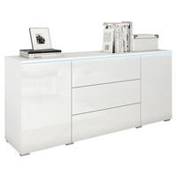 SIDEBOARD Vera 150/67,9/39,5 cm 3 Schublade(n)  - Weiss Hochglanz/Weiss, Lifestyle, Holzwerkstoff/Kunststoff (150/67,9/39,5cm) - P & B