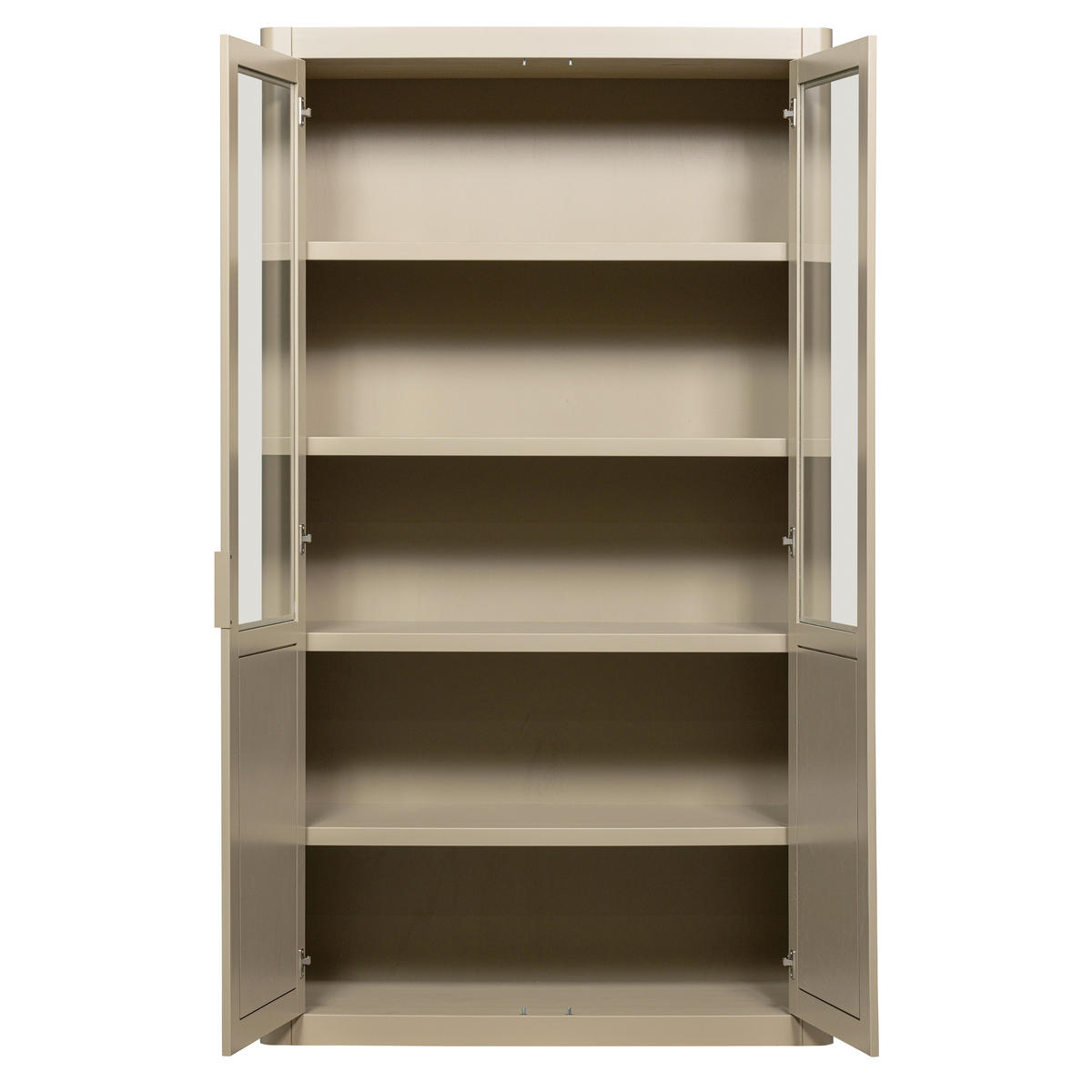 VITRINE  in Kiefer Schlammfarben  - Schlammfarben/Schwarz, Design, Holz/Metall (120/217/48cm) - Livetastic