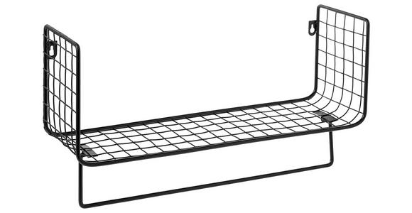 WANDREGAL Schwarz - Schwarz, Basics, Metall (50/15/25cm) - Ambia Home
