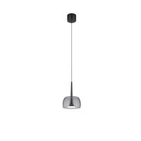 LED-HÄNGELEUCHTE Flute 8/24-200 cm  - Schwarzchrom, Design, Glas/Kunststoff (8/24-200cm) - Helestra