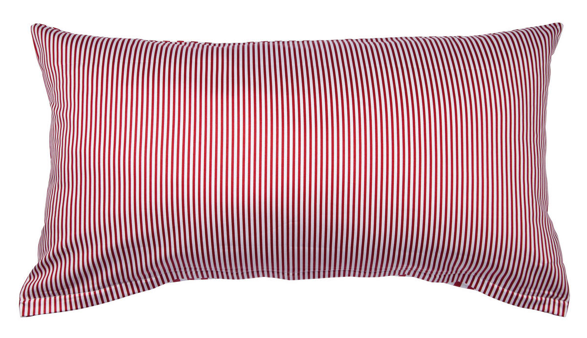 KISSENHÜLLE Giorgio 40/80 cm  - Weiß/Dunkelrot, KONVENTIONELL, Textil (40/80cm) - Janine