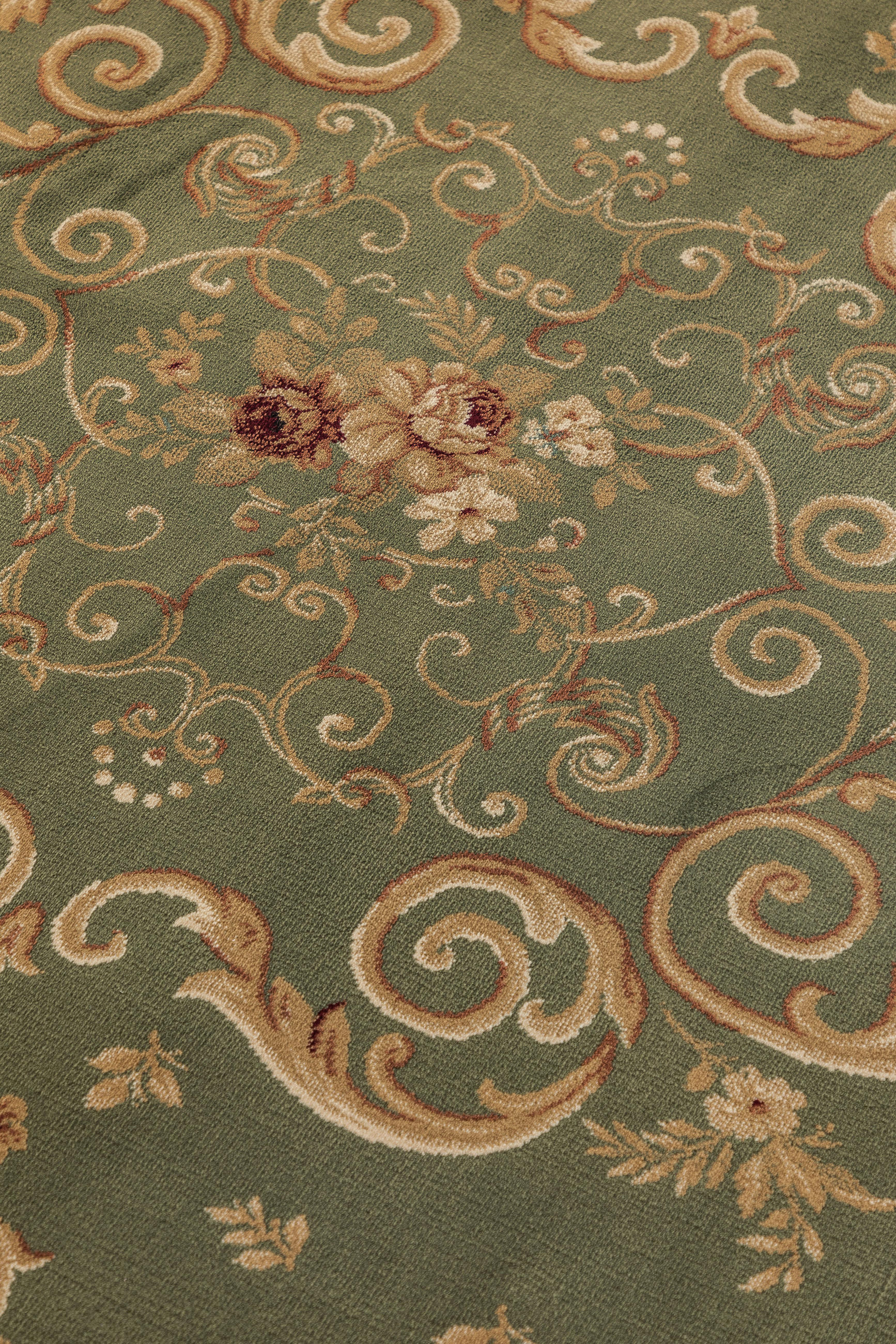 VINTAGE-TEPPICH 80/120 cm Herat Creme, Olivgrün  - Creme/Olivgrün, Basics, Kunststoff/Textil (80/120cm)