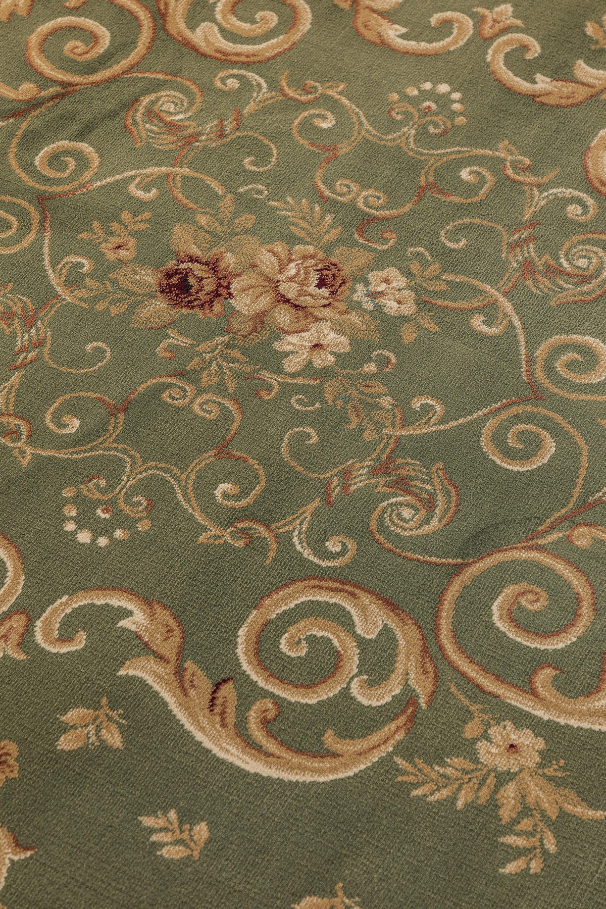 VINTAGE-TEPPICH 80/120 cm Herat Creme, Olivgrün  - Creme/Olivgrün, Basics, Kunststoff/Textil (80/120cm)