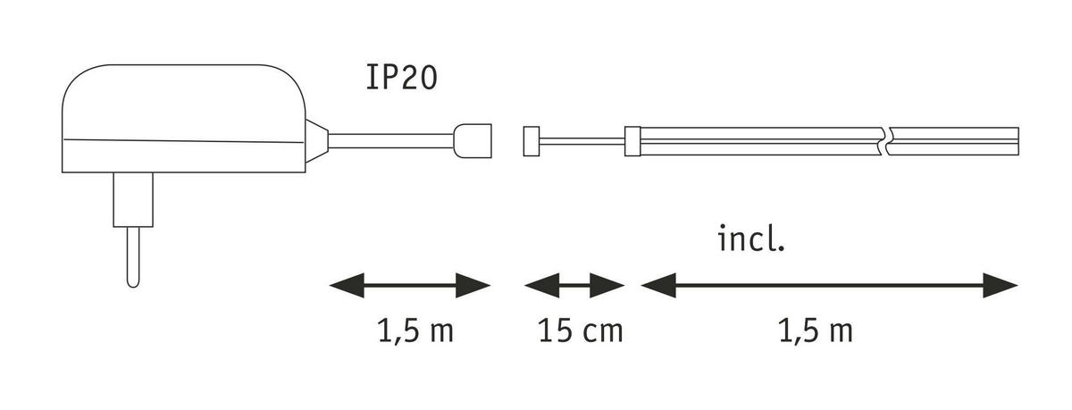 LED-STRIP  SimpLED  - Weiß, Basics, Kunststoff/Metall (150/0,8/0,16cm) - Paulmann