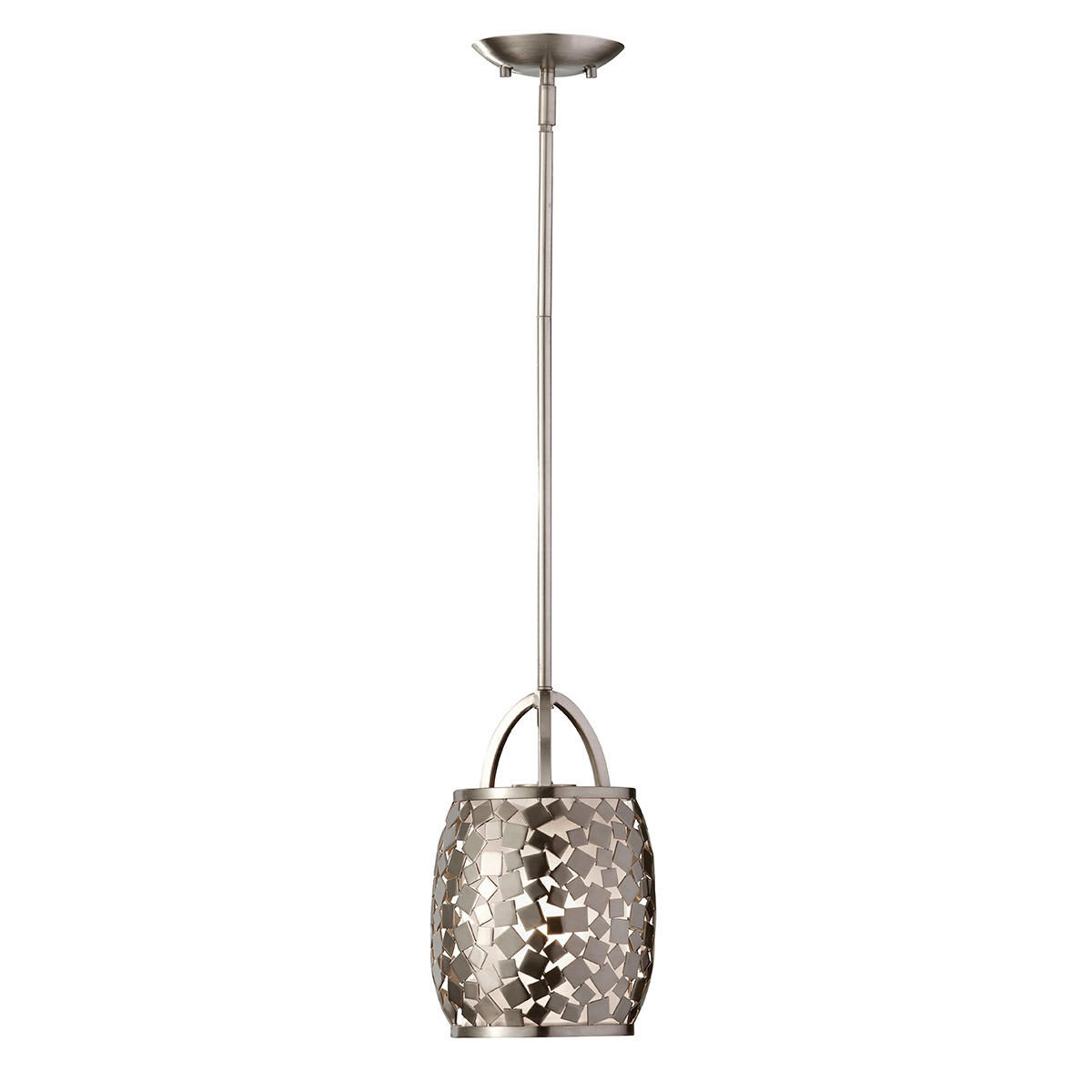 HÄNGELEUCHTE 18.4/35.8 cm    - Edelstahlfarben, Design, Metall (18.4/35.8cm) - Elstead Lighting