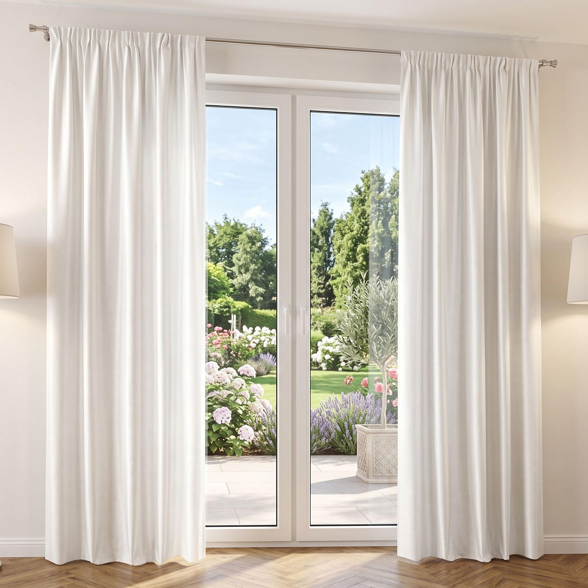 WÄRMESCHUTZVORHANG blickdicht  - Weiß, Basics, Textil (135/245cm) - Schmidt W. Gmbh
