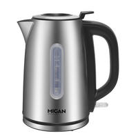 WASSERKOCHER 1.7 L  - Klar/Edelstahlfarben, Design, Kunststoff/Metall (24/15/25cm) - Mican