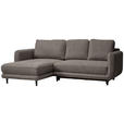 ECKSOFA in Struktur Taupe  - Taupe/Schwarz, KONVENTIONELL, Holz/Textil (170/247cm) - Carryhome