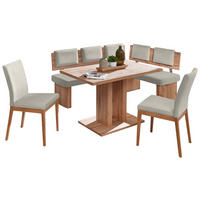 ECKBANKGRUPPE in Textil, Holzwerkstoff Eichefarben, Sandfarben  - Sandfarben/Eichefarben, Konventionell, Holzwerkstoff/Textil - Cantus