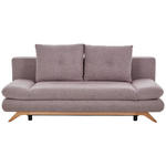 SCHLAFSOFA  in Flachgewebe Grau, Altrosa  - Buchefarben/Altrosa, KONVENTIONELL, Holz/Textil (205/86/94cm) - Carryhome