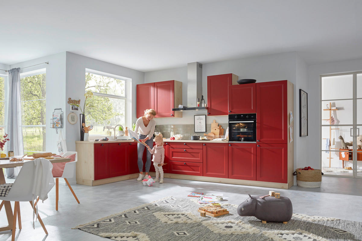 EINBAUKÜCHE   - Rot, Design, Holzwerkstoff - Dieter Knoll