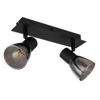 STRAHLER 25/7/15,5 cm   - Schwarz, Design, Glas/Metall (25/7/15,5cm) - Globo