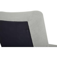 SCHLAFSESSEL LUNA Cord Hellgrau Liegefunktion  - Hellgrau, Design, Textil (81/88/160cm) - Livetastic