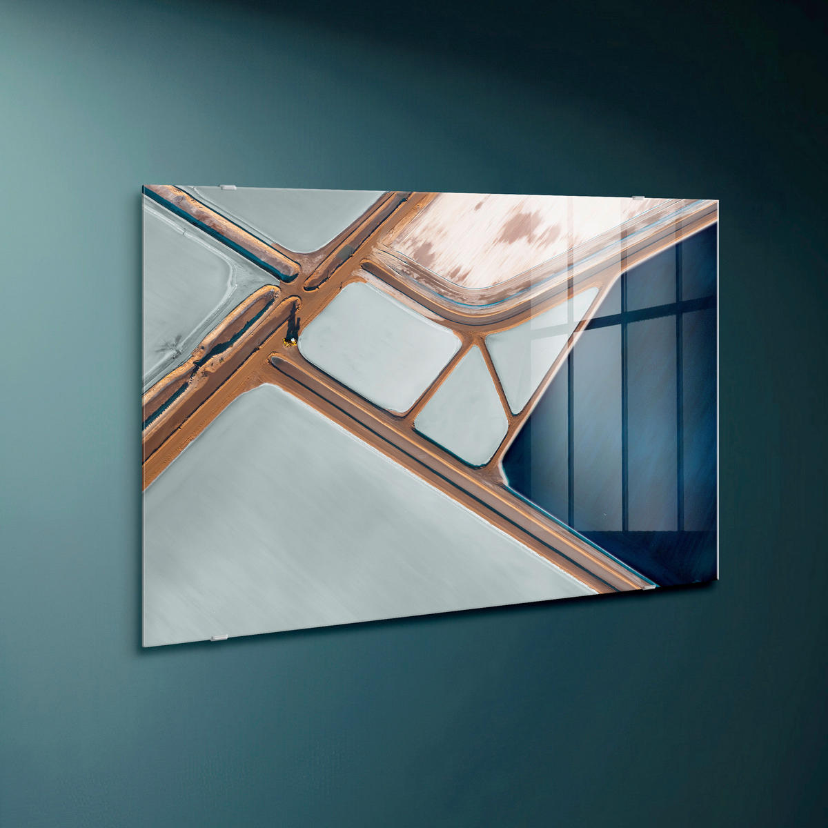 GLASBILD Landschaft & Natur, Abstraktes 120/80 cm  - Multicolor, Basics, Glas/Papier (120/80cm)