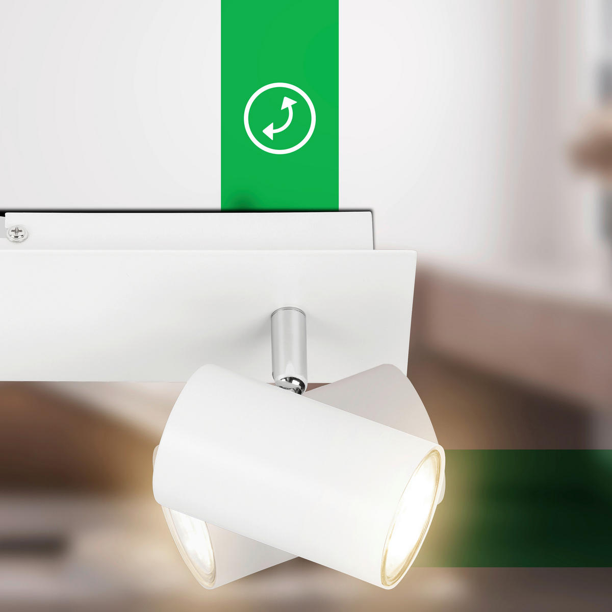 LED-STRAHLER Isil A 29/8/12,3 cm   - Weiß, Basics, Metall (29/8/12,3cm)