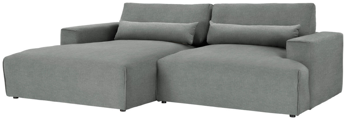 ECKSOFA Struktur Grau  - Schwarz/Grau, Design, Kunststoff/Textil (187/267cm) - Stylife