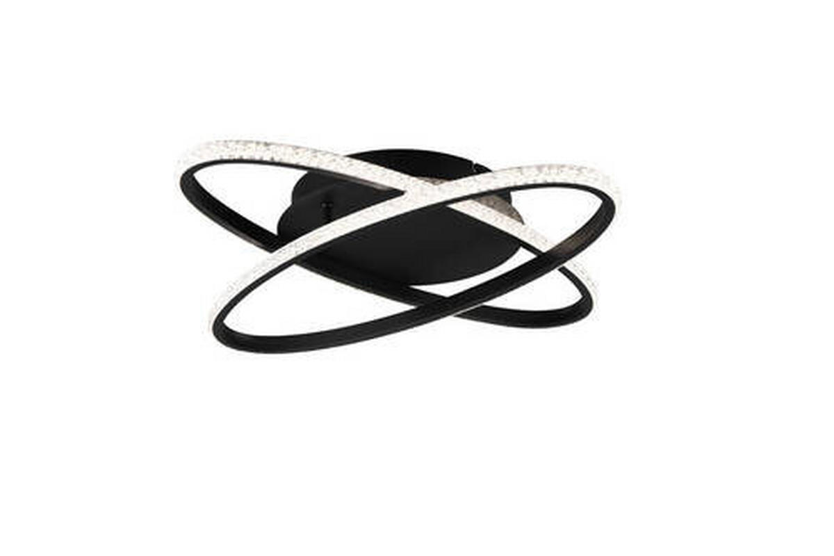 LED-DECKENLEUCHTE  58/9 cm    - Schwarz, Konventionell, Metall (58/9cm)