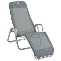 Sonnenliege Calypso aus 52/39/137 cm  - Grau, MODERN, Textil/Metall (52/39/137cm) - Acamp