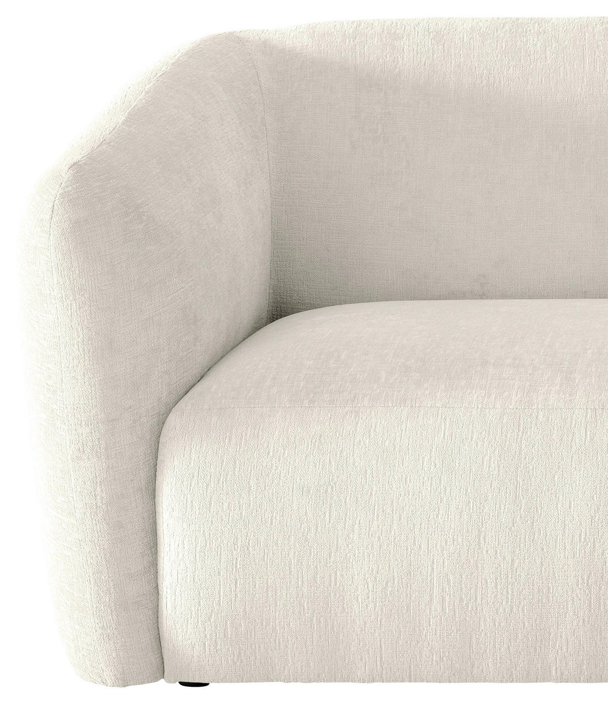 ECKSOFA in Mikrofaser Weiss  - Weiss/Schwarz, Modern, Kunststoff/Textil (238/107cm) - Livetastic