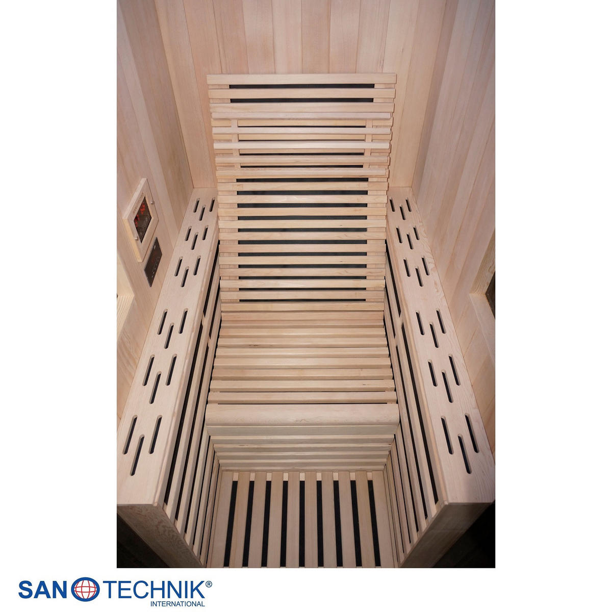 INFRAROTKABINE CARBON 1 für 1 Personen CARBON 1  - Naturfarben, Basics, Holz (100/195/130cm) - Sanotechnik