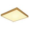 LED-TAKLAMPA 22 W 35/35/3 cm  - opal/mässingsfärgad, Klassisk, metall/plast (35/35/3cm) - Globo