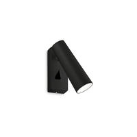 LED-WANDLEUCHTE Pippe Nero 4/10,5/12,5 cm   - Schwarz, Design, Metall (4/10,5/12,5cm) - Ideal Lux