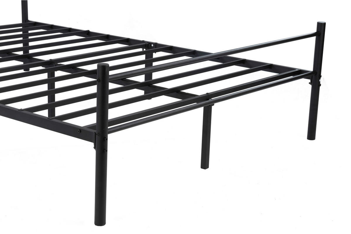 METALLBETT 140/200 cm  in Schwarz  - Schwarz, Basics, Metall (140/200cm) - Boxxx