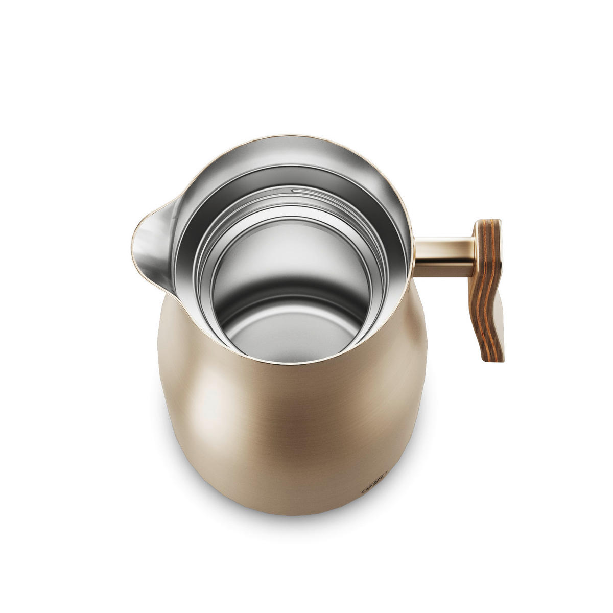 ISOLIERKANNE STUDIO ALLURE 1 L  - Champagner, Design, Holz/Metall (1l) - Alfi