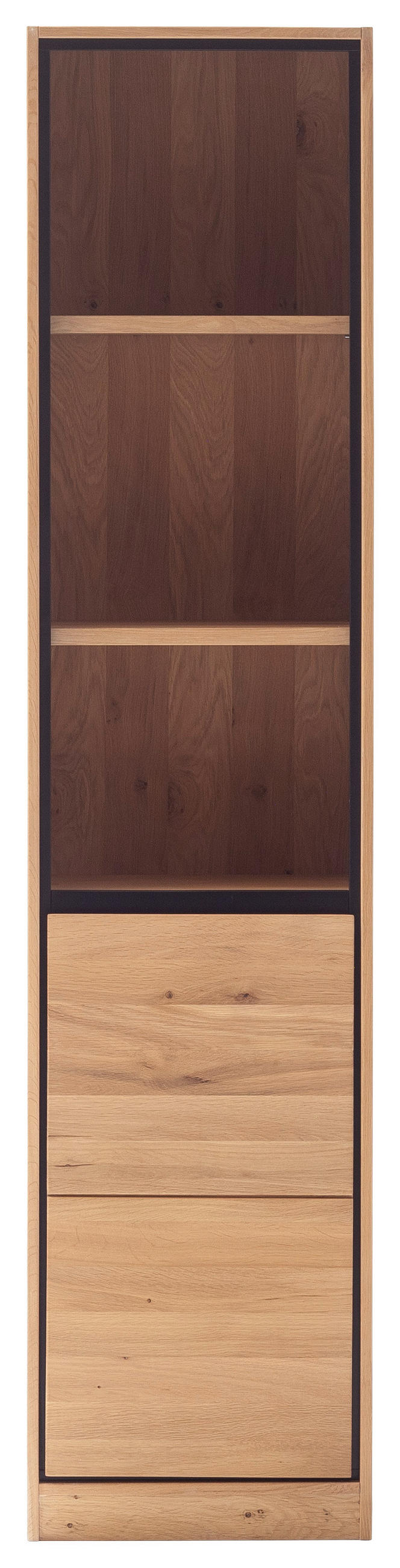 AKTENREGAL Asteiche furniert, massiv Eiche Bianco  - Eiche Bianco, KONVENTIONELL, Holz/Holzwerkstoff (45/198/40cm) - Linea Natura