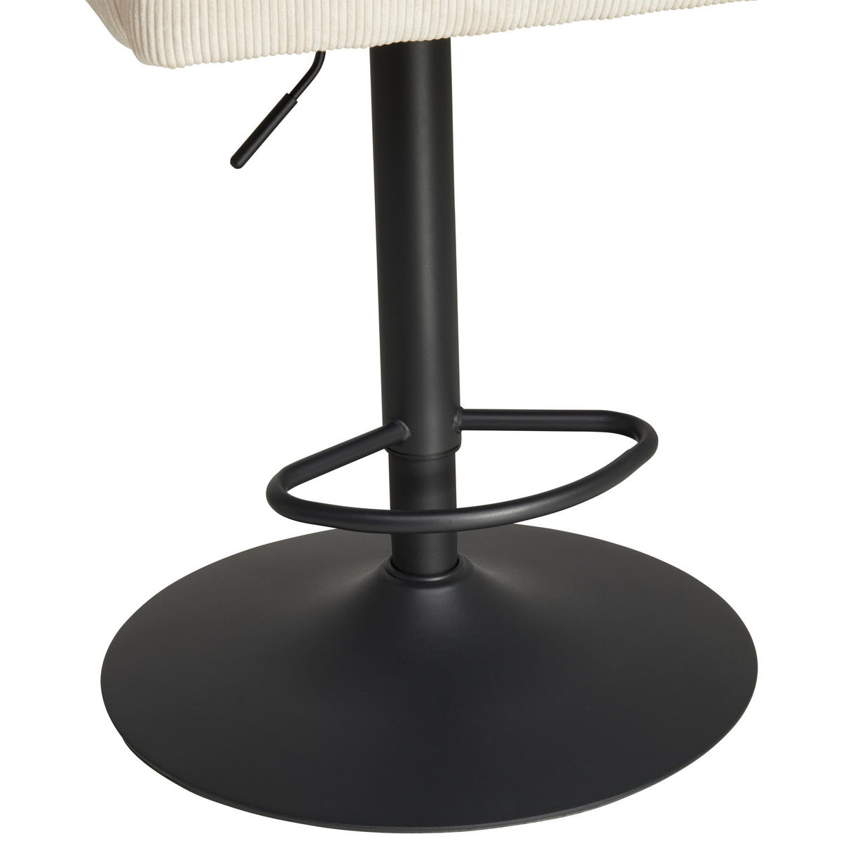BARHOCKER in Metall, Textil Schwarz, Beige  - Beige/Schwarz, KONVENTIONELL, Textil/Metall (57/100-121/57cm) - MID.YOU